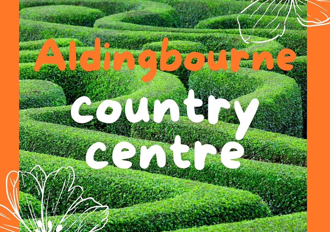 Aldingbourne country centre. Maze image. Day out. Holiday.
